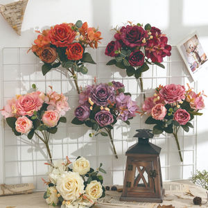 <span class=keywords><strong>Bouquet</strong></span> artificiel de 6 roses <span class=keywords><strong>hibiscus</strong></span>, <span class=keywords><strong>bouquet</strong></span> de <span class=keywords><strong>mariée</strong></span>, fleurs de mariage en soie artificielle, décoration de salon - Product Image 5