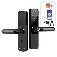 Cerradura Inteligente para Puerta 2026 Tuya WiFi/Ttlock con Huella Dactilar, Tarjeta Biométrica, Contraseña y Llave, Capacidad para 100 Huellas Dactilares