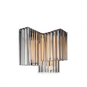Lámpara de Araña Italiana Venicem GRACE, Estilo Lujoso, para <span class=keywords><strong>Restaurante</strong></span>, Bar, Cristal, Acero Inoxidable, LED, Colgante - Product Image 1
