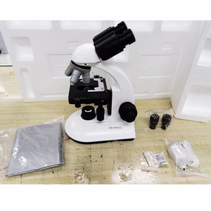 Drawell B203LED Microscope biologique binoculaire à objectif plat 4X 10X 40X 100X pour laboratoire - Product Image 2