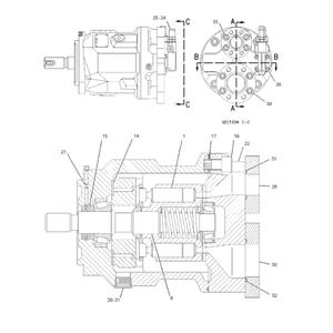 190-2279 0R-0912 Hydraulic Piston <b>Pump</b> Compatible with 784C 784B | Excavator Repair Tools | High Quality | Durable | - Product Image 1