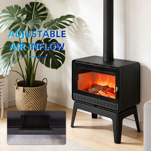 Poêle à palettes d'intérieur JingXin en acier au carbone, autoportant, à foyer réel, pour hôtel, avec cheminée à biomasse - Product Image 2