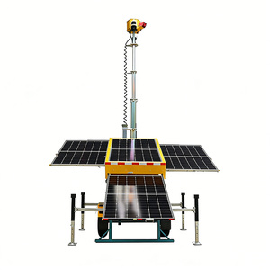 Solar CCTV Trailer 5 Section PTZ 7M <b>Camera</b> Tower <b>Security</b> System Mobile Surveillance UST-1200S Solar Surveillance Trailer Mobile - Product Image 5