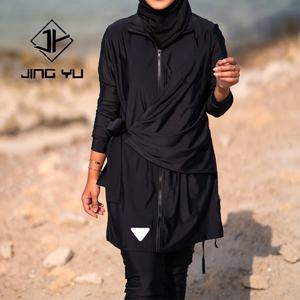 Maillot de bain musulman pour femmes, couleur unie, de haute qualité, avec lien latéral personnalisé par le fabricant - Product Image 5