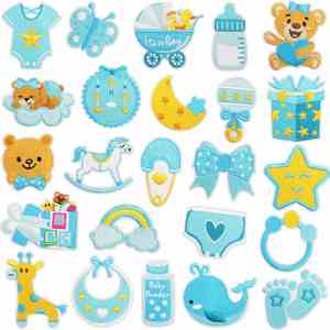 Iron on Embroidered Gift Bear Little Feet <b>rainbow</b> Star Baby Carriage Crown Baby Patches for Boy Girl Clothes Bib Bag Decoration - Product Image 1