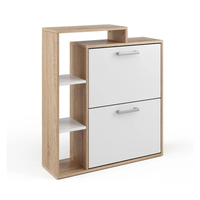 Meuble d'entrée moderne et minimaliste, grande capacité, armoire à chaussures en bois avec porte rabattable, design élégant