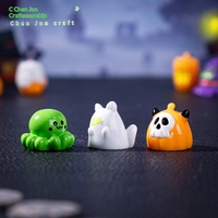 Figurines mignonnes de citrouille et de fantôme pour Halloween, accessoires de décoration DIY, mini-micro-paysages, artisanat en résine peinte