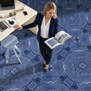 Azulejos de Porcelana Pulida de Lujo Vistaar Azul Oscuro 600x1200mm con Acabado Brillante y Aspecto de Piedra para Diseño de Pisos y Paredes - Product Image 1