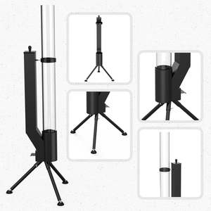 Chimenea Exterior para Exterior, Estufa de Pellets para Patio, Calentador de Pellets, Estufa de Leña Rocket, Conjuntos y Accesorios para Chimeneas de Pellets - Product Image 2