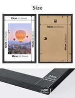 En stock, livraison rapide, cadre photo en bois noir de 6 pouces, pour mur ou table, cadre photo en MDF, décoration intérieure