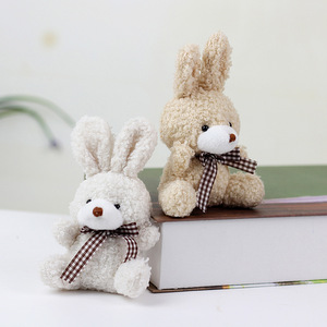 Custom Cartoon Mini <b>Rabbit</b> Teddy Bear Keychain Plush <b>Toy</b> Stuffed Doll Tie Bunny Soft Pillow Plush <b>Toy</b> Home Decor Plush Keychain - Product Image 4