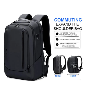 Mochila inteligente impermeável, mochila masculina feita em usb com capacidade para laptops de 17.3 polegadas, entrada para carregador usb, <span class=keywords><strong>anti</strong></span>-roubo, moda de viagem - Product Image 1