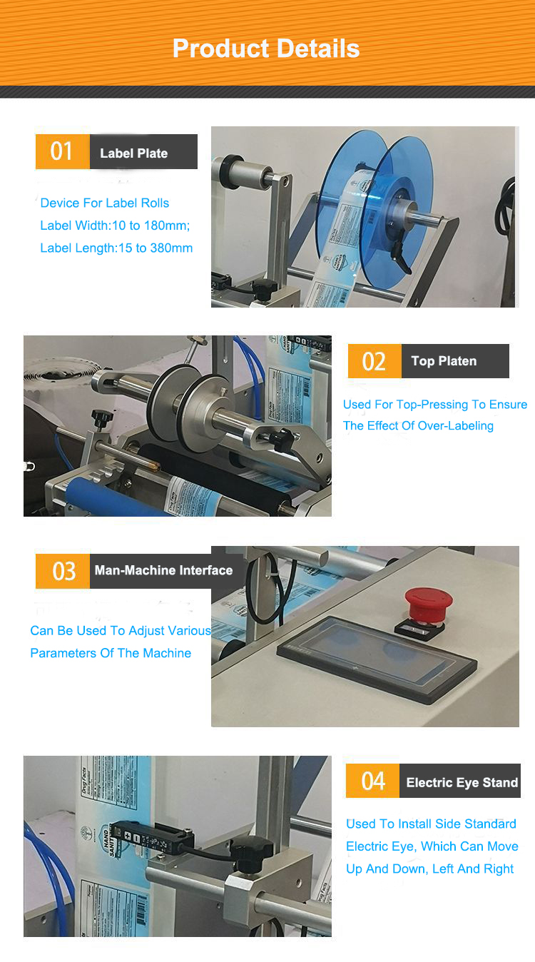Kosmetische Nahrungsmittel-Juice Manual Bottle Labeler Semi-Selbstaufkleber-Rollen-Maschine in der kleinen Werkstatt 6