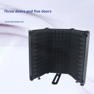 Microfono a pannello 3/5 insonorizzato copertura Anti-Spray Net per la registrazione <span class=keywords><strong>Live</strong></span> Streaming accessori per strumenti musicali - Product Image 2