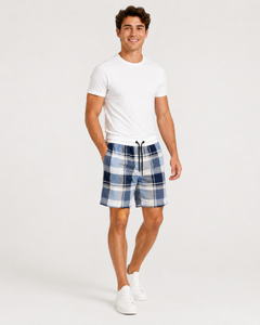 <span class=keywords><strong>Pantaloncini</strong></span> Casual da <span class=keywords><strong>Uomo</strong></span> Personalizzati <span class=keywords><strong>Taglie</strong></span> <span class=keywords><strong>Forti</strong></span>, in Tela a Quadri Color Kaki, Vita Media, Resistenti all'Acqua, per Sport e Jogging, con Chiusura a Coulisse - Product Image 5