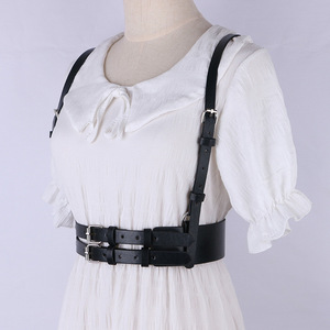 Ceinture sexy personnalisée en cuir souple avec boucle en alliage, style esthétique streetwear, clubwear, cosplay, gothique, détachable, pour festival, chambre et soirée - Product Image 2