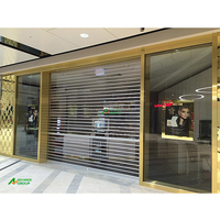Fabriqué en Chine Offre spéciale Porte coulissante transparente électrique Volet roulant transparent pour magasins commerciaux Centre commercial Portes intérieures