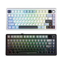 AULA F75 MAX Nuova Tastiera Meccanica da Gaming 75% Hot Swap 3 Modalità RGB Retroilluminata PBT Wireless 5.1 Programmabile per Desktop
