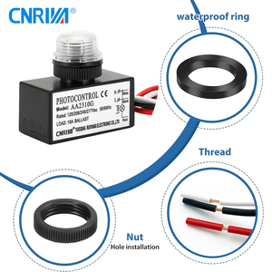 Interruptor de Botón con Fotocélula Electrónica CNRIYA con Clasificación IP65/IP66, Carga Nominal de 105-305V 6A/10A para Control de Iluminación LED - Product Image 1