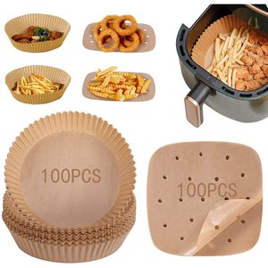 Air Fryer Silicone <b>Paper</b> Tray 16cm Round Disposable Oil Absorbing Food Mat for <b>Kitchen</b> Use - Product Image 2