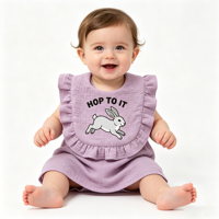 Bib Bayi Katun Lembut Warna-warni Ukuran Besar dengan Ruffle, Kerah Bulat, Kancing Tekan, Handuk Ludah untuk Bayi Baru Lahir, Hadiah untuk Acara Baby Shower