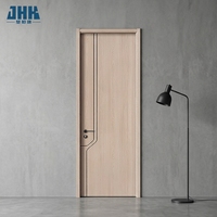 Portes intérieures JHK-MD76 en promotion aux États-Unis, étanches, à grain de bois simulé, avec panneau en aluminium alvéolé et surface en PET PVC