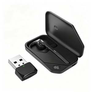 Auriculares Inalámbricos de un Solo Lado A6 135 °   Micrófono giratorio, IPX6, inalámbrico 6.0 con estuche de carga LED y adaptador de <span class=keywords><strong>2</strong></span>.4 G - Product Image 2