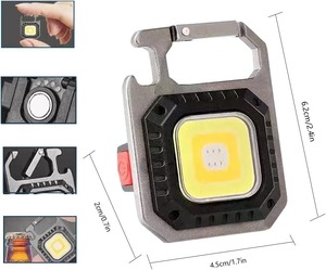 พวงกุญแจอลูมิเนียมอุตสาหกรรม EDC ไฟพกพาแบบพกพา ไฟแคมป์ปิ้ง LED ไฟฉายขนาดเล็ก มาตรฐาน IP54 ใช้แบตเตอรี่ AAA 5W 100-1000 - Product Image 2