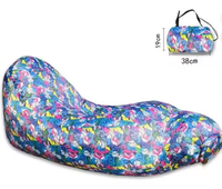 Vente chaude Canapé-lit gonflable en PVC pliable personnalisable pour l'extérieur avec sacs de compression pour le camping