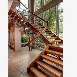 <span class=keywords><strong>Escalier</strong></span> en colimaçon préfabriqué Prima pour intérieur, à poutre unique, marches flottantes en bois massif pour <span class=keywords><strong>escalier</strong></span> métallique ou en bois, utilisation en appartement moderne - Product Image 3