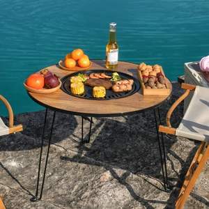 Parrilla Portátil de Carbón de Acero Moderno de Alta Calidad 2026 con Tanque Recolector de Grasa y Accesorios Completos para Camping y Picnic - Product Image 1