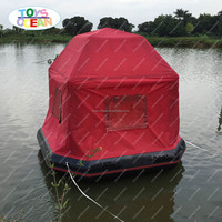 Tente de camping extérieure de haute qualité personnalisée en usine, tente flottante imperméable, maison de camping gonflable