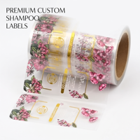 Autocollant personnalisé en vinyle imperméable pour emballage, rouleau imprimé avec logo, auto-adhésif, pour cosmétiques, huile capillaire, shampoing, parfum, bouteille, pot, étiquette