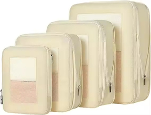 Lot de 4 sacs de compression pour vêtements, personnalisables, de haute qualité, pliables pour le voyage - Product Image 2