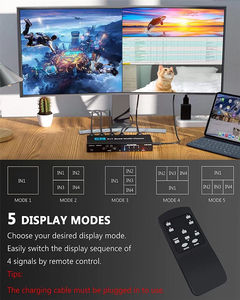 Commutateur multi-visionneuse 4x1 Quad HDMI sans couture 4K HDMI <span class=keywords><strong>4</strong></span> 9 écran en temps réel séparateur d'écran multi-visionneuse 9 en 1 commutateur de sortie 9x1 - Product Image 3