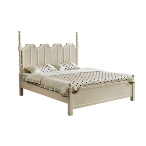<span class=keywords><strong>Lit</strong></span> <span class=keywords><strong>double</strong></span> de 1,80 m en bois massif blanc crème avec <span class=keywords><strong>rangement</strong></span>, style antique, pour chambre principale - Product Image 1