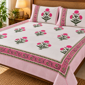 Juego de sábanas de algodón al por mayor con diseño impreso, fundas de almohada de tela suave para dormitorio, hogar, hotel, suministro de ropa de cama - Product Image 2