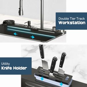 Dijital ekran Modern akıllı mutfak lavaboları paslanmaz çelik Nano siyah musluk tek kase İşlevli mutfak lavabo seti - Product Image 5