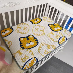 70*100cm Muslin Cotton Baby Changing Pads Printed Bedding Covers Waterproof 5layer Baby Diaper Changing Mat