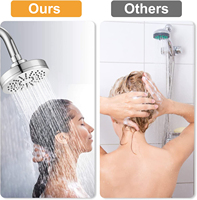 Usine offre spéciale de haute qualité 10CM entièrement chromé pommeau de douche mural rond en plastique pluie salle de bain haut pommeaux de douche