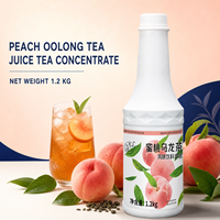 Concentrado de Té de Durazno Oolong, 1.2kgx12/Caja - Fruta Real con Té Premium para Té de Burbujas y Cafeterías