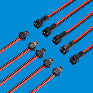 Konektor SM JST untuk lampu Strip LED RGB 2-6 Pin colokan kawat pria/wanita dengan isolasi nilon untuk aplikasi elektronik - Product Image 1