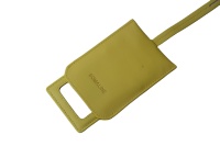 Étiquette de bagage portable en cuir PU pour valise, porte-adresse d'identification, accessoire de voyage créatif pour avion