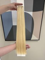 Extensions de cheveux humains russes lisses et raides en gros, 100 % vierges Remy, double épaisseur, personnalisables en brun ou blond