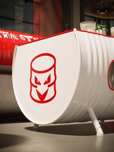 Juego de muebles comerciales para bares Cubiertas Diseño de tambor de aceite Tienda de té de la leche Juego de sofá Restarunt Oil Drun - Product Image 3