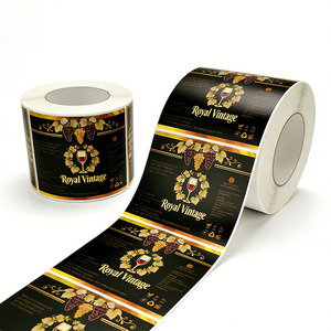 Custom Size Luxury <strong>Vinyl</strong> Waterproof Durable Wine Bottle Label <strong>Stickers</strong> <strong>Adhesive</strong> <strong>Sticker</strong> Roll - Product Image 2
