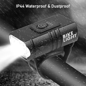 Bike Headlight 2X T6 <b>LED</b> USB Rechargeable Battery Aluminum Alloy Cycling High Beam <b>Flashlight</b> April International DSBL0071 - Product Image 2
