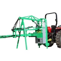 Tractoraangedreven olijvenoogstmachine, automatische fruitenschudder en paraplu-oogstmachine voor amandel- en walnootboomgaarden