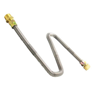 Kit de Conector de Línea de Gas Flexible de Acero Inoxidable Plateado de 1/2" OD x 1/2" ID y 24 Pulgadas, Sin Silbido, para Estufas de Gas Natural y <span class=keywords><strong>Chimeneas</strong></span> - Product Image 5