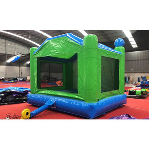 Castillo Inflable Verde para Niños, Brincolín Inflable Combinado, Casa de Brinco Inflable para Exteriores, Castillos Inflables para Fiestas - Product Image 2